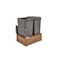 Rev-A-Shelf Walnut Hardwood, Dark Brown, 16 in W, 23.38 in H, 22.13 in D, 22.13 in L, Dark Brown 4WC-WN-2150DM2-SC - alternate 1